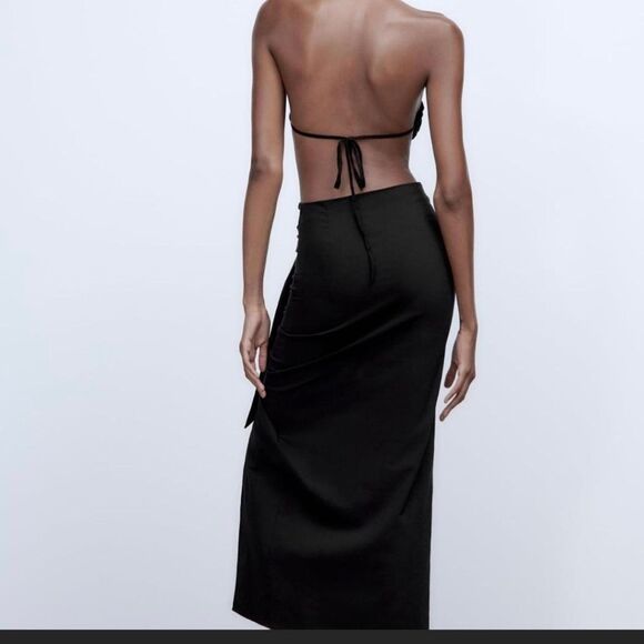 ZARA BLACKβBOW TIE SKIRT - Picture 6 of 12